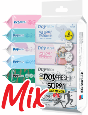 Doy Fresh Süper Mini Islak Mendil Mix 8'li Paket