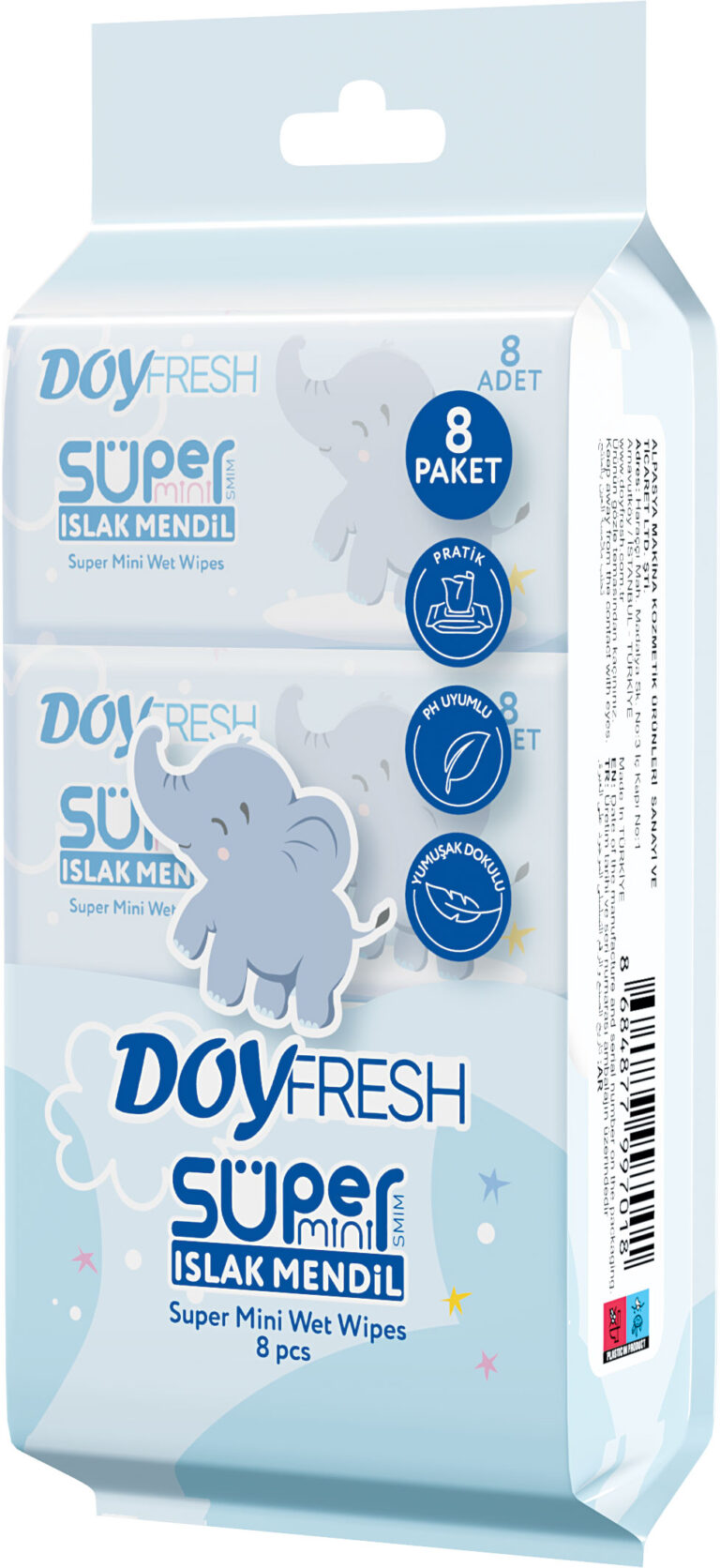 DoyFresh_WetWipes_BigPack_8Pcs_Elephant