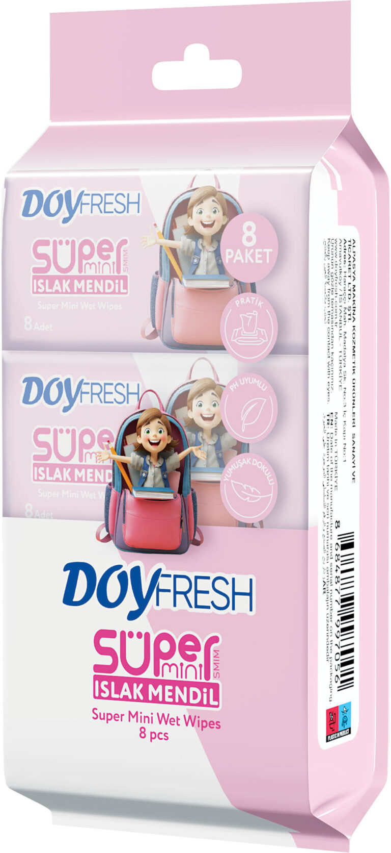 DoyFresh_WetWipes_BigPack_8Pcs_Girl-Pink